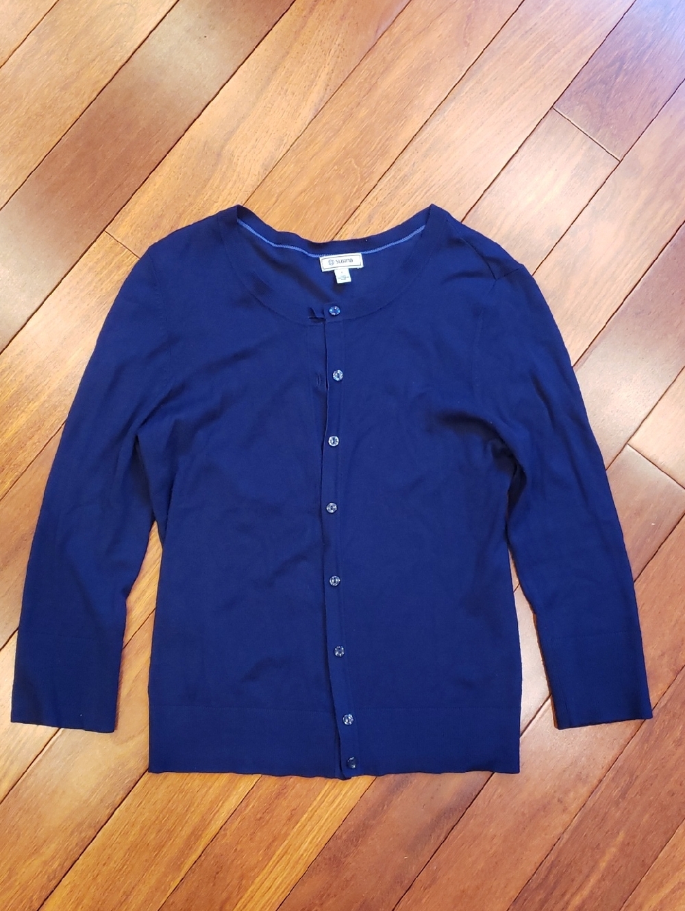 Susina Blue Cardigan Women's Small